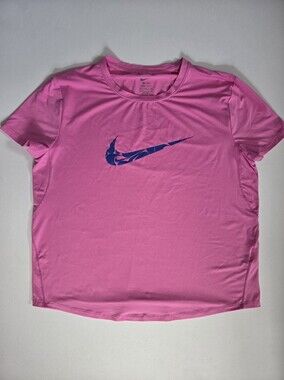 Nike One Swoosh Dri-FIT Running Top in Playful Pink sz M